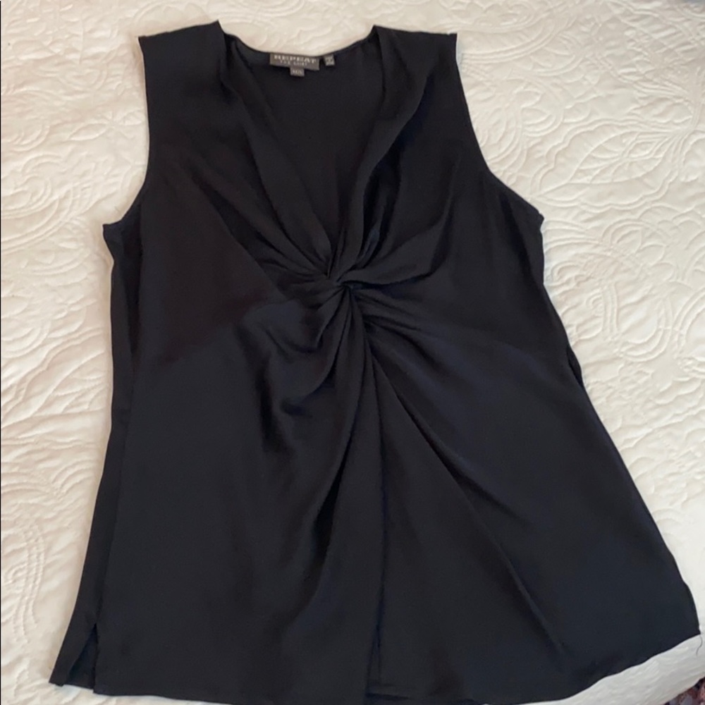 Black silk tank